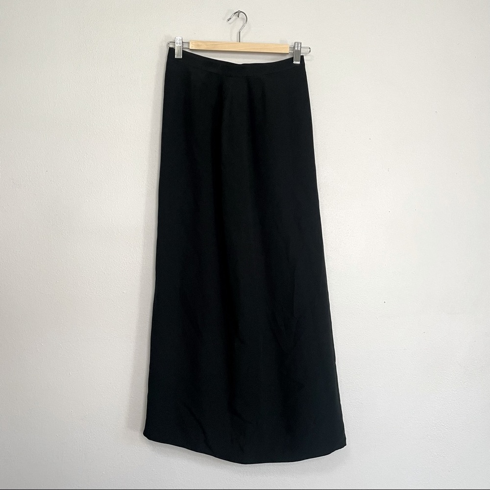 Giorgio Armani Black Full Length Wrap Style Maxi Skirt